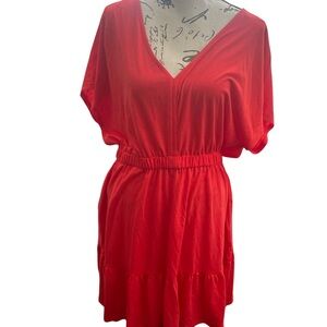 Time and Tru Red Midi Dress